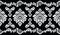 Seamless traditional indian black and white floral border 1