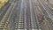 Seamless Train track Texture. Portrait of a railway.