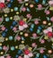 Seamless transparency floral pattern in a dark exotic print