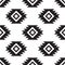 Seamless tribal black and white pattern