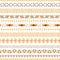 Seamless tribal ethnic pattern Aztec abstract background Mexican ornamental texture in yellow coffee brown colors