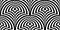 Seamless trippy psychedelic vintage mid century modern geometric striped semi circle pattern
