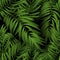 Seamless tropical jungle floral pattern with palm fronds. illustration.