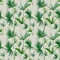 Seamless Tropical Palm Leaves Background. Exotic Summer Texture