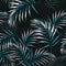 Seamless tropical pattern, vivid tropic foliage, with dark and pink palm leaves.