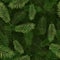 Seamless tropics background. Tropical leaves in a classic green color.