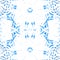 Seamless Turquoise Frosty Pattern. Brasilian