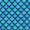 Seamless turquoise river fish scales