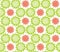 Seamless twisted flowers pattern