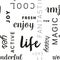 Seamless Type Pattern Life Black