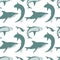 Seamless underwater pattern with Sharks