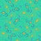Seamless unusual colorful pattern with wave abstract elements
