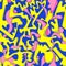 Seamless urban graffiti colorful pattern with surreal shapes