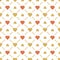 Seamless valentines pattern with golden glittering hearts. Gold Seamless pattern. Repeatable valentines day design. Can be used