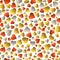 Seamless valentines pattern with golden and red hearts. Gold Seamless pattern. Repeatable valentines day design. Can be used for