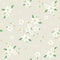 Seamless Valkovuokko floral pattern, Beautiful Wood anemone floral, bloomy plant grass decor, illustration - Vector