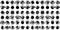 Seamless Vaporwave aesthetic art retro 80s glitched circles pattern