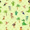 Seamless various animal pattern