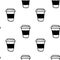 Seamless vec pattern disposable plastic cup coffee