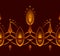 Seamless Vector Abstract Candle Ornamental Line.