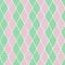 Seamless vector abstract pattern. Green and pink symmetrical geometric repeating background with decorative rhombus