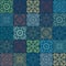 Seamless vector background of colorful tiles with Moroccan, Arabic, Portuguese ornaments.