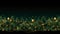 seamless vector banner showcasing intricately detailed green fir branches and golden lights