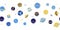 Seamless vector border Planets Outer Space. Galaxy repeating background. Cute childish planet illustration banner. Science kids