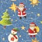 Seamless vector christmas, new year pattern