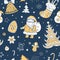 Seamless vector christmas pattern