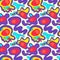 Seamless vector colorful hippy pattern. Unique arts