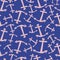Seamless vector colorful pattern of abstract lined pink anchor on blue