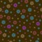 Seamless Vector cute flowers multi color design Pattern. Great for Fabrics, Scrap booking, bullet journal, textiles, blankets, pil