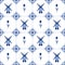 Seamless vector delftware pattern