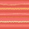 Seamless vector doodle pattern abstract horizontal lines, zigzag, dots, stripes. Red pink yellow tribal background. Texture for