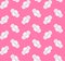 Seamless vector flat pattern of feminine woman sanitary hygiene menstruation pad napkin on pink