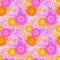 Seamless vector floral background of gerberas, daisies for fabric, tiles, decoupage.