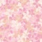 Seamless vector floral pattern with abstract flowers scattered random in monochrome pink colors