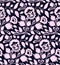 Seamless vector floral vintage pattern with flowers. seamless template in swatch panel. design for printing, wrapping, texti