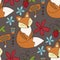 Seamless vector forest pattern with cute color illustrations.