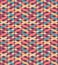 Seamless vector geometric pattern with colorful crosses. Endless zigzag abstract background.