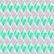 Seamless vector geometrical pattern. Symmetrical background with rhombus in pink and turquoise color. Polygonal design.