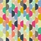 Seamless vector halves rounds colourful vertical pattern