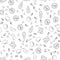 Seamless vector hand drawn patterns with nuts for kitchen and other