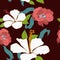Seamless Vector Hibiscus Colorful Hawaiian design Pattern. Great for Fabrics, Scrap booking, bullet journal,