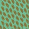 Seamless vector leopard print patern with spots on vivid teal bacckground