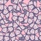 Seamless vector pale pink butterfly pattern. Butterflies background for design, banner, wrapping, textile, fabric