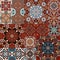 Seamless vector patchwork tile with Victorian motives in colorful