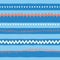 Seamless vector pattern abstract horizontal lines, zigzag, dots, stripes. Red and blue tribal doodle background. Texture for