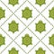 Seamless vector pattern with animals. Symmetrical background with turtles and rhombus on the white backdrop